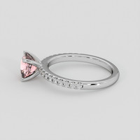1.57 Ct. Padparadscha Sapphire Ring, 18K White Gold 4