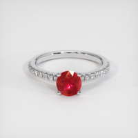 Ruby Ring 0.85 Ct., 18K White Gold Preview