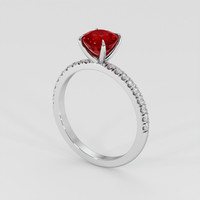 1.52 Ct. Ruby Ring, 18K White Gold 2