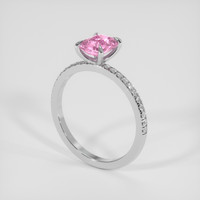 2.04 Ct. Pink Sapphire Ring, 18K White Gold 2
