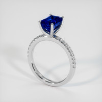 2.62 Ct. Sapphire Ring, 18K White Gold 2