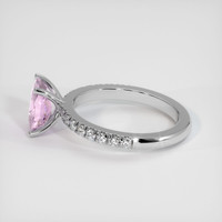 2.08 Ct. Pink Sapphire Ring, 18K White Gold 4