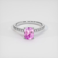 2.03 Ct. Sapphire Ring, 18K White Gold 1