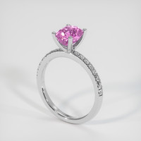 2.03 Ct. Sapphire Ring, 18K White Gold 2