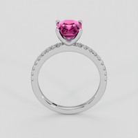 2.07 Ct. Purplish Pink Sapphire Ring, 18K White Gold 3