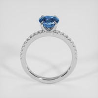 2.05 Ct. Greenish Blue Sapphire Ring, 18K White Gold 3