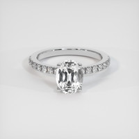 2.05 Ct. White Sapphire Ring, 18K White Gold 1