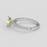 1.22 Ct. Yellow Sapphire Ring, 18K White Gold 4