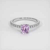 1.11 Ct. Sapphire Ring, 18K White Gold 1