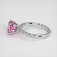3.10 Ct. Pink Sapphire Ring, 18K White Gold 4