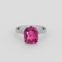 5.09 Ct. Pink Sapphire Ring, 18K White Gold 1