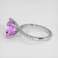 4.04 Ct. Pink Sapphire Ring, 18K White Gold 4