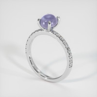 1.45 Ct. Grey Sapphire Ring, 18K White Gold 2