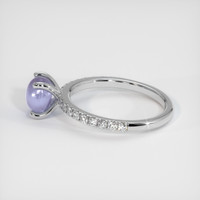 1.45 Ct. Grey Sapphire Ring, 18K White Gold 4