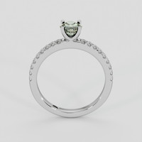 0.73 Ct. Brownish Green Sapphire Ring, 18K White Gold 3