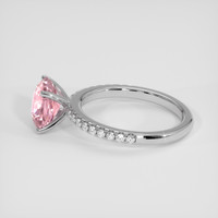 3.08 Ct. Pink Sapphire Ring, 18K White Gold 4