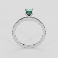 1.21 Ct. Bluish Green Sapphire Ring, 18K White Gold 3