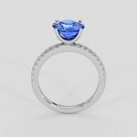 2.70 Ct. Blue Sapphire Ring, 18K White Gold 3