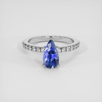 2.13 Ct. Blue Sapphire Ring, 18K White Gold 1