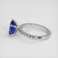 2.13 Ct. Blue Sapphire Ring, 18K White Gold 4
