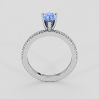 2.03 Ct. Blue Sapphire Ring, 18K White Gold 3