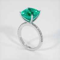 5.61 Ct. Emerald Ring, 18K White Gold 2