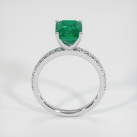 2.56 Ct. Emerald Ring, 18K White Gold 3