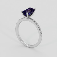 2.60 Ct. Color Change Sapphire Ring, 18K White Gold 2