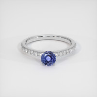 0.75 Ct. Sapphire Ring, 18K White Gold 1