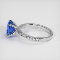 4.30 Ct. Blue Sapphire Ring, 18K White Gold 4