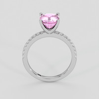 2.51 Ct. Pink Sapphire Ring, 18K White Gold 3