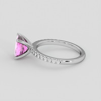 2.51 Ct. Pink Sapphire Ring, 18K White Gold 4