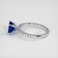 1.29 Ct. Blue Sapphire Ring, 18K White Gold 4