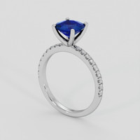 1.31 Ct. Blue Sapphire Ring, 18K White Gold 2