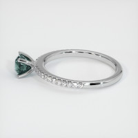 0.48 Ct. Sapphire Ring, 18K White Gold 4