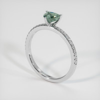 1.13 Ct. Sapphire Ring, 18K White Gold 2