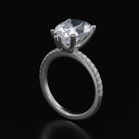 6.83 Ct. Sapphire Ring, 18K White Gold 2
