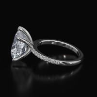 6.83 Ct. Sapphire Ring, 18K White Gold 4