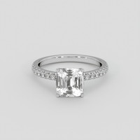 2.68 Ct. White Sapphire Ring, 18K White Gold 1