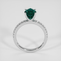 2.15 Ct. Bluish Green Sapphire Ring, 18K White Gold 3