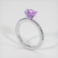 2.00 Ct. Sapphire Ring, 18K White Gold 2