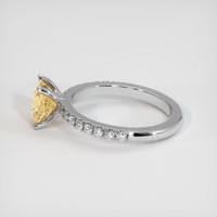 1.45 Ct. Orangish Yellow Sapphire Ring, 18K White Gold 4