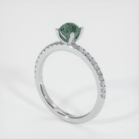 0.61 Ct. Sapphire Ring, 18K White Gold 2