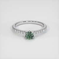0.66 Ct. Sapphire Ring, 18K White Gold 1