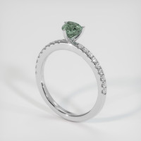 0.66 Ct. Sapphire Ring, 18K White Gold 2