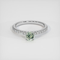 0.79 Ct. Sapphire Ring, 18K White Gold 1