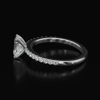 0.78 Ct. Sapphire Ring, 18K White Gold 4