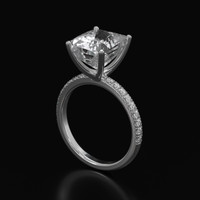 6.20 Ct. Sapphire Ring, 18K White Gold 2