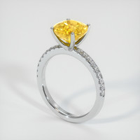 3.54 Ct. Sapphire Ring, 18K White Gold 2