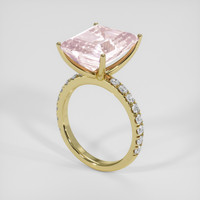6.97 Ct. Pink Morganite Ring, 10K Yellow Gold 2